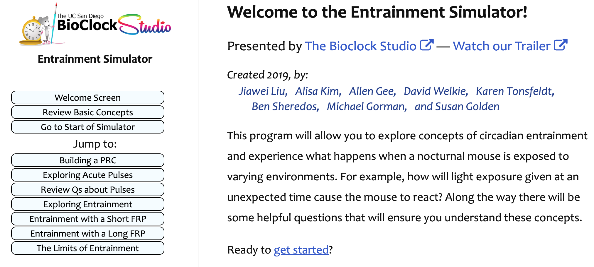 Entrainment Simulator